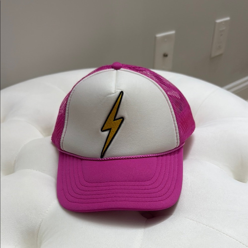 Aviator Nation Bolt Trucker Hat Neon Pink/White/Neon Pink